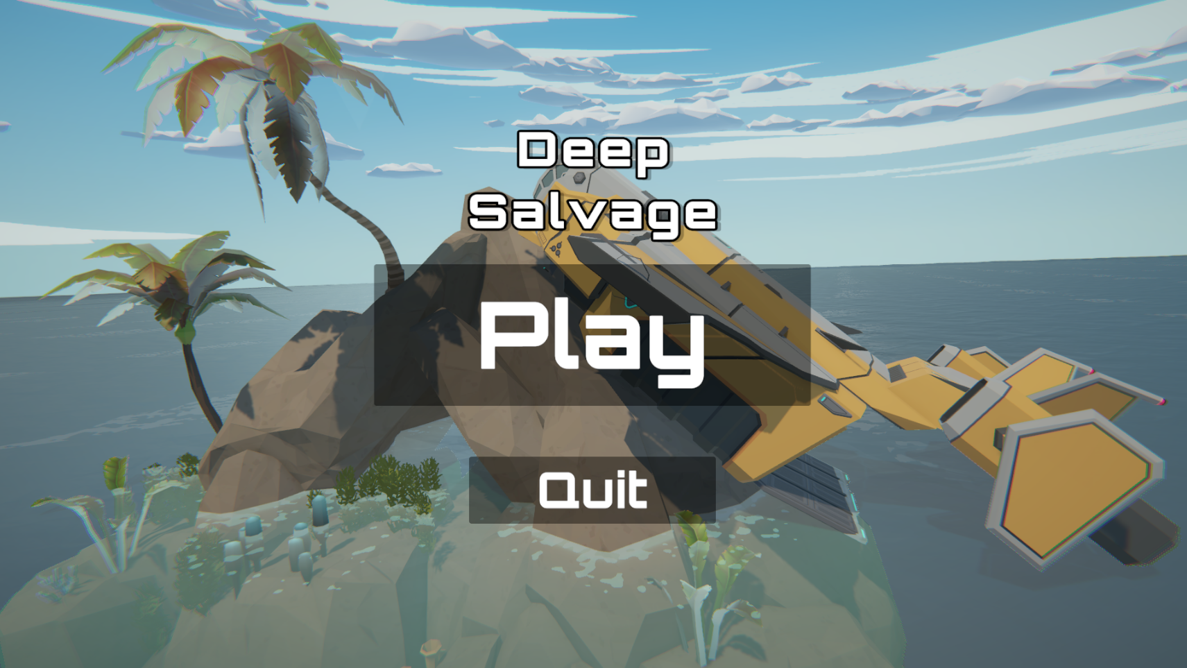 An image of Deep Salvage's Main Menu screen.